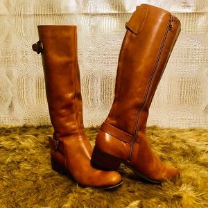 CORSO COMO Brown Leather Riding Boot Womens Size5M